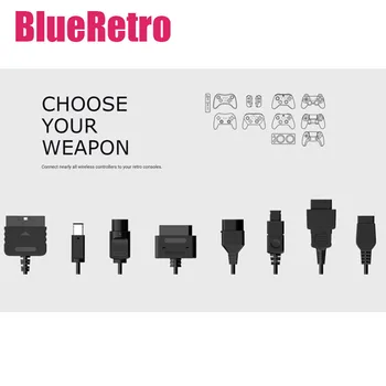 BlueRetro Безжичен гейм контролер конвертор Мулти-плеър Bluetooth Контролери Адаптер за NGC N64 NES, SNES DC SS ГЕНЕРАЛ PS1 PS2