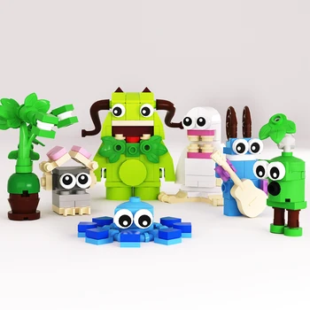 Gobricks MOC Mini Моите Пеенето Monsters Brickheadzs Играчка Строителни Блокове, Определени Скъпа Група Чудовища Игра Тухли Детска Играчка, Подарък За Рожден Ден