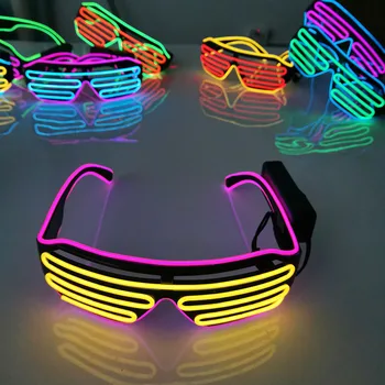 Led светещи очила за Хелоуин, нажежен за коледно парти, светещи очила за фестивала
