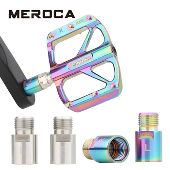 MEROCA 1 чифт разширители на въртене на педалите на велосипеда пътен планинско колоездене удължител ос на мотора удължител, носещи педалите на велосипеда