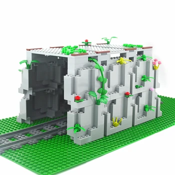MOC Part Rock Panel 6082 Строителни блокове, тунел за влак, Планинска Пещера, Рокарий, Растение, Град, Класически Аксесоари, Тухли, Креативни играчки