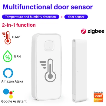 Sasha Smart ZigBee 3,0 Интелигентен Сензор за Температура и влажност на Вратата на Функция 2 В 1 Smart home Работа С Alexa И Google Home