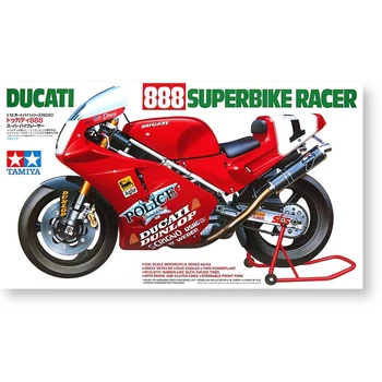 Tamiya 14063 1/12 Мащаба На Ducati 888 Супербайк Racer '92 Мотоциклет На Дисплея Са Подбрани Пластмасова Играчка За Сглобяване На Строителна Комплект Модел
