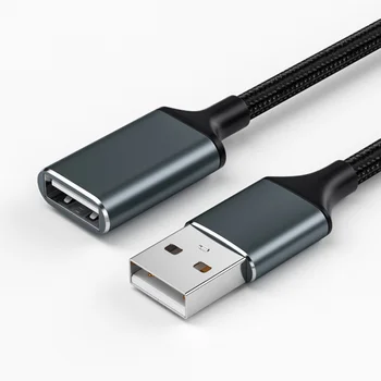 USB-удължител от мъжа към жената компютър USB-диск, мишка, клавиатура удължител за кабел за предаване на данни 2.0 удължителен кабел в оплетке