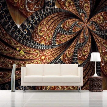 papel de parede 3D Тапети по поръчка 3D европейския абстрактен цвете фон за хола тапети за дома стенопис от папие-маше