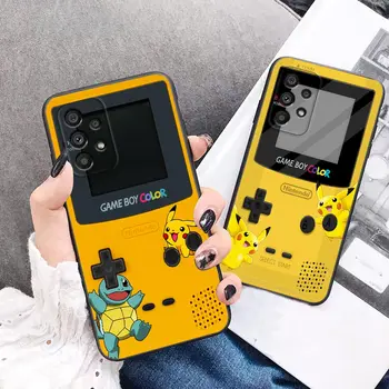 Аниме-калъф Game-Boy P-Pokemon за Samsung A72 A52 A32 A02s A12 A42 A71 A51 A31 A11 A21 А01 А02 A03 5G и 4G, черен Силиконов Калъф