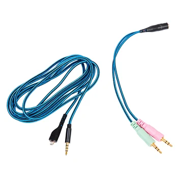 Аудио кабел с дължина 2 м за домашно 3D стерео системи, устойчиви на разтягане резервни части, детска слушалки с меки найлон оплеткой за SteelSeries Arctis 3 5 7