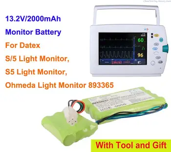 Батерия за монитор GreenBattey 2000 mah БАТЕРИЯ/110269, OM11491 за Datex Ohmeda Light Monitor 893365, S/5 Light 