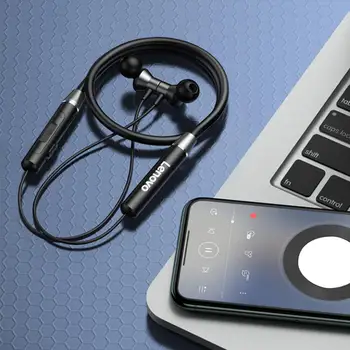 Безжични слушалки Lenovo HE05 High Fidelity IPX5, Водоустойчив, съвместими с Bluetooth 5.0, Стерео Спортни Слушалки с шейным ръб за спорт