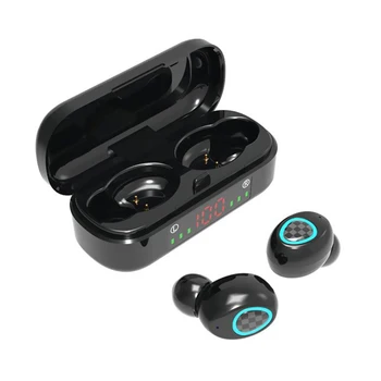 Безжични слушалки V7 BT5.0, спортни ушите с ниска латентност, с led дисплей, интелигентен сензорен бутон за управление, слушалки
