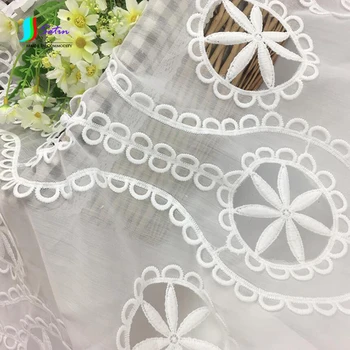 Бяла Сватбена рокля с кръгла цвете, Отворена Диафрагма, Сценичното Палто, Модни Детски Дрехи От Мека Тъкан с бяла бродерия A0388L