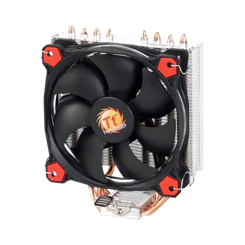 Въздушен Охладител cpu Thermaltake 120 мм Red Led Fan С Хидравличен Подшипником 4 Директни Контактни Топлинна Тръба Алуминий Оребрение за Intel LGA1151/AMD AM4