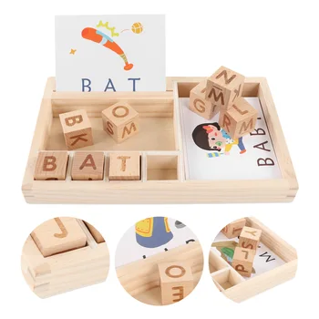 Градивните елементи на ABC с английски букви, 8 блока, 30 картички, сортировочная игрална дъска за децата C