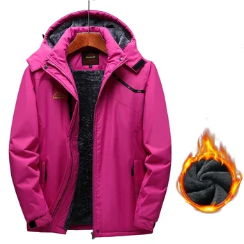 Дамски зимни непромокаеми якета за къмпинг и туризъм, улично гъст топло спортно палто за преходи, каране на ски, непромокаеми якета-windbreakers