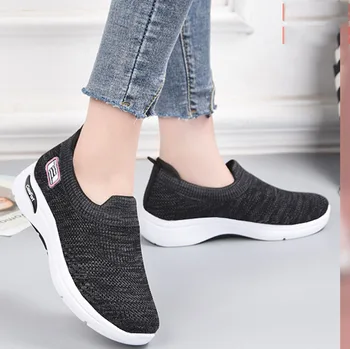Дамски обувки 2022, однотонная лека удобна, дишаща ежедневни обувки с кръгло бомбе, Дамски маратонки, дамски обувки за тренировки, дамски обувки