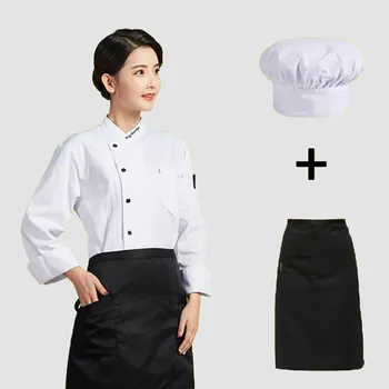 Дамски униформи готвач кухня на хотела, униформи ресторант-готвач, мъжко яке-готвач, работно облекло за обслужване на кафенета, дрехи за приготвяне на бърза храна, униформи за сервитьори