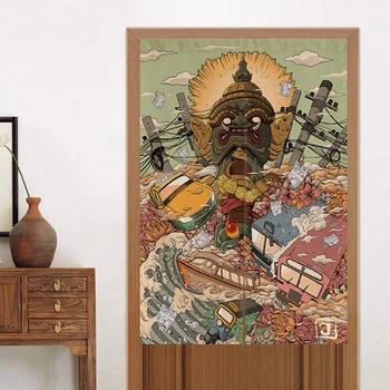 Декорация На Дома, Текстилен Врата Завесата Ресторант Юфка Ramen Карикатура Изакая Японската Кухня Норен