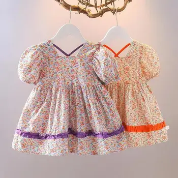 Детски дрехи, летни рокли за момичета, пълнозърнести DZM017