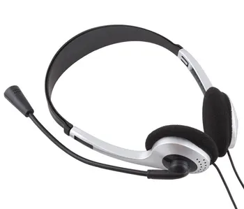 Евтини Кабел Слот за слушалки Слушалки с микрофон 3,5 мм plug микрофон за VOIP Висококачествени слушалки Skype за PC, Лаптоп