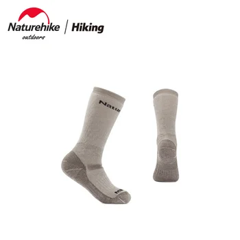 Зимни чорапи от мериносова вълна Naturehike с високо копче, зимни чорапи за трекинг, подходящи за къмпинг и ежедневна нагряване