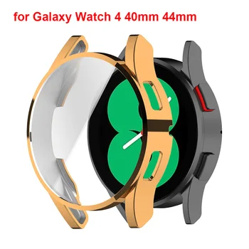 Златен Калъф за Samsung Galaxy Watch 4 Screen Case с Лека Броня от TPU за Galaxy Watch4 40 мм 44 мм Аксесоари за Умен часа