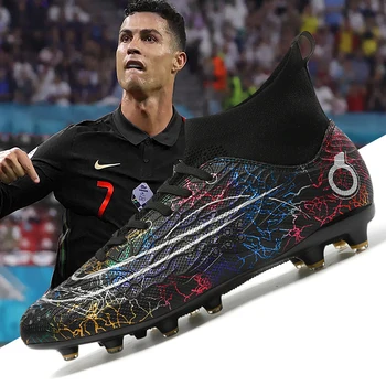 Качествени футболни обувки Mbappé, трайни едро футболни обувки за уличен футбол, спортни мачове на футзалу, маратонки 31-48 размер