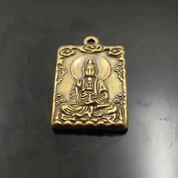 Латунная висулка във формата на Буда, издълбани статуетка, обтегач за ключове, Фигурки, ръчно изработени Подаръци