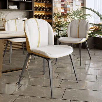 Луксозни и модерни трапезни столове с облегалка, битови релаксиращи минималистичные трапезни столове, мебели за хола, Мебели за балкона WZ50DC