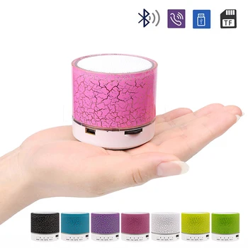 Мини Универсален преносим високоговорител, Bluetooth Безжична звукова кутия на високоговорителя Цветни led Подкрепа TF карта USB стерео MP3 субуфер