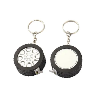 Мини рулетка за измерване на гуми DIY Заготовки дъски за Бижута, ключодържател Едностранен за Сублимация мастило Теплопередача подарък