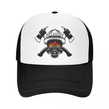 Модерна шапка с череп на пожарникар, шофьор на камион, жени, мъже, регулируем бейзболна шапка на 