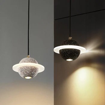 Модерните висящи лампи Cement Planet, led лампа за ресторанта, Нощни висящи лампи, осветителни Тела, произведения на дизайнерското декорация на всекидневна