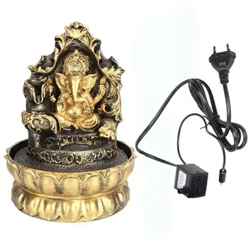 Настолен фонтан от смола под формата на тайландски на Буда, led Интериор за дневната, занаятчийски подарък, начало декор, скулптура в индуски стил на фън шуй