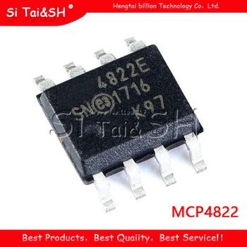 Оригинални 1 бр./лот MCP4822 MCP4822-E/SN SOP8 цифроаналоговый конвертор MIC Singlechip SMD IC