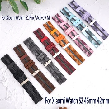 Преносимото гривна за Xiaomi Watch S2 46 мм 42 мм/S1 Pro/Active/Mi Watch color 2 22 мм, найлонов ремък гривна correa