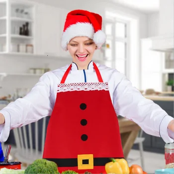 Престилка весела Коледа Натал 2018, Украса на Noel, Коледни декорации за вкъщи, ястия, готвене, Печене, почистващи препарати