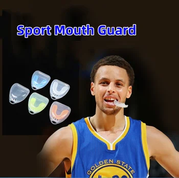 Противоударная устата охрана от силикагел за спорт, защита на зъбите за деца и възрастни, е идеално за практикуване на баскетбол, ръгби, бокс и карате