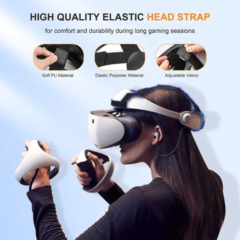 Регулируема глава каишка за слушалки PS VR2, подобрена поддръжка и комфорт, каишка за оголовья, Оптимизиран еластична лента за слушалки K1KF