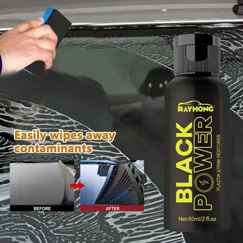 Реставратор черна тапицерия на автомобила Автомобилни пластмасови реставратор за черни гланц почистващи препарати за автомобили Възстановяване на пластмаса и кожа Автополировочное покритие