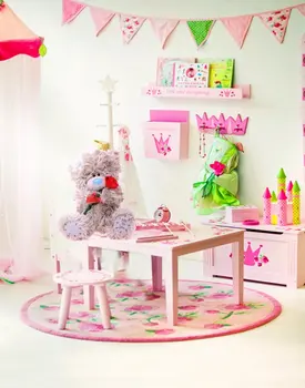 Розовата стая с мультяшными животни, всекидневна за детска фотография, подпори за фотосесия, студиен фон 5x7 фута