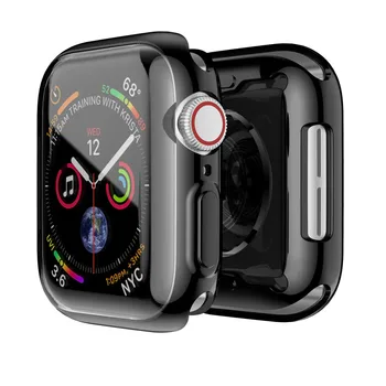 Силиконов TPU Мек Защитен Калъф Shell Рамка за Apple Watch Серия 4 40 мм/44 мм и Защитно покритие на Екрана, за да iWatch 4