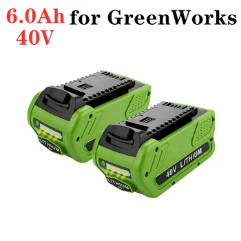 Сменяеми литиево-йонна батерия 40V 18000mAh 6000mAh 29472 за GreenWorks 40Volt G-MAX 29252 20202 22262 27062 21242 Електроинструменти