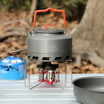 Туризъм прибори за къмпинг, преносим ultralight чайник от солиден алуминий, походный чайник за чай