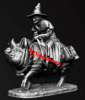 Фигурка от смола 1/3254 мм древен воин седи с шапка Модел в разглобено формата на Неокрашенный комплект за монтаж на фигурки