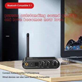 Цифрово-аналогов Аудио DAC Конвертор Spdif Оптичен Коаксиален сигнал в 3,5 mm 3,5 AUX Усилвател RCA Декодер Bluetooth Приемник 5,0