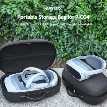 Чанта за съхранение на ремъка Hifylux Elite за аксесоари PICO 4 VR, пътен калъф, преносим кутия за съхранение на EVA