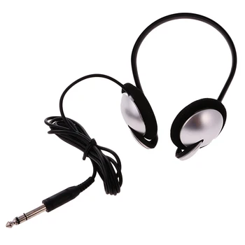Черен кабел 1,5 м, plug 6,3 мм, слушалки, слушалки за мозъка на телефона, намаляване на шума, съраунд звук за лаптоп клавиатура и дигитално пиано