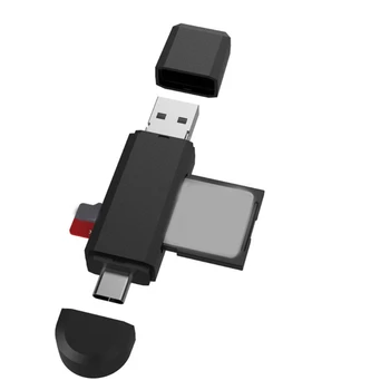 Четец на карти с памет Type C USB 2.0 Преносим четец на карти памет и адаптер Micro SD за C USB OTG Универсален мини адаптер OTG / SD