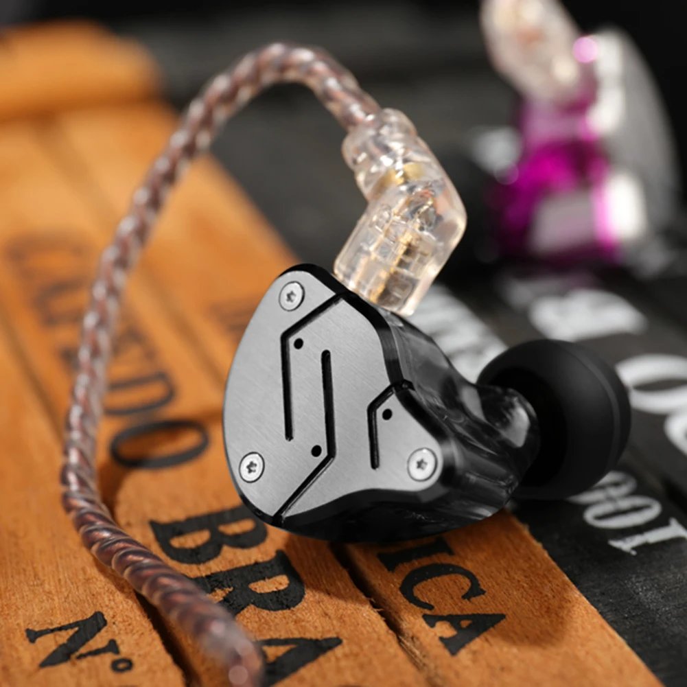 KZ ZSN Метални слушалки Слушалки Хибридна Технология 1BA + 1DD HIFI Bass In Ear Monitor Слушалките С Шумопотискане Спортни Игри Слушалки