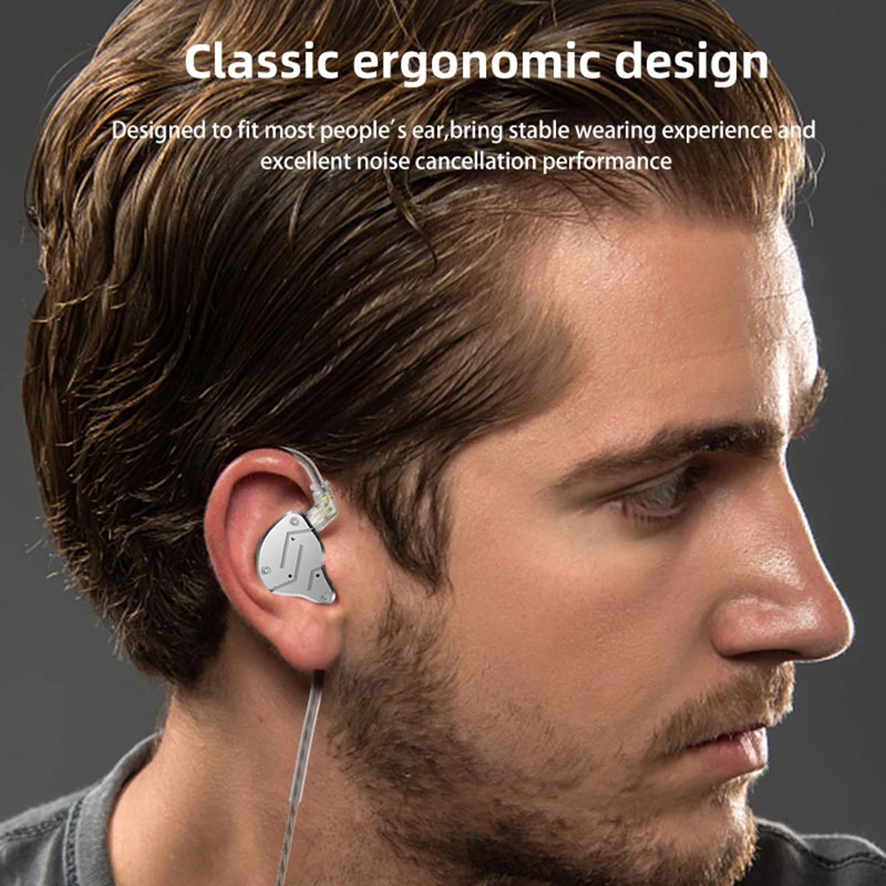 KZ ZSN Метални слушалки Слушалки Хибридна Технология 1BA + 1DD HIFI Bass In Ear Monitor Слушалките С Шумопотискане Спортни Игри Слушалки